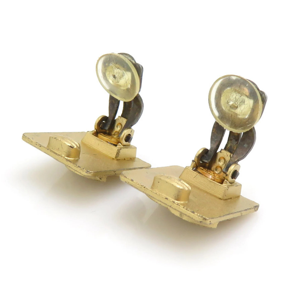 CHANEL Gold Logo Earrings - Picture 6 of 14